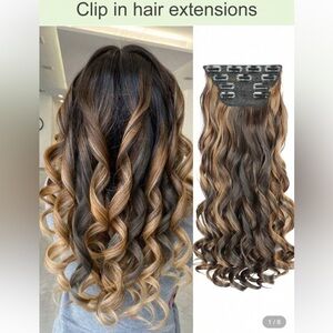 Caramel Brown Ombre Clip-In Hair Extensions